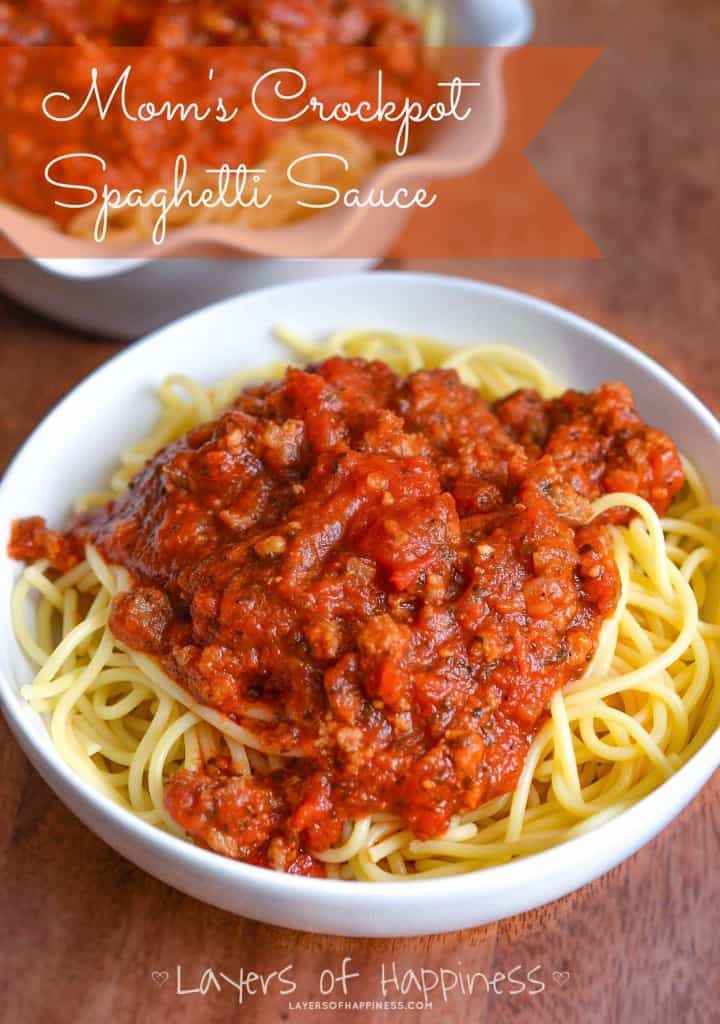 Moms Crockpot Spaghetti Sauce