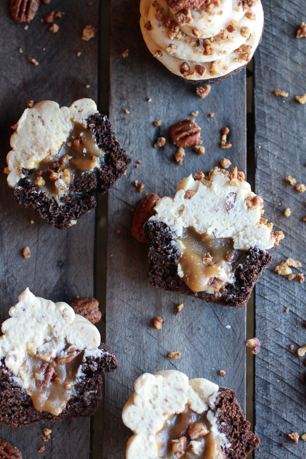 Chocolate-Bourbon-Pecan-Pie-Cupcakes-with-Butter-Pecan-Frosting-13