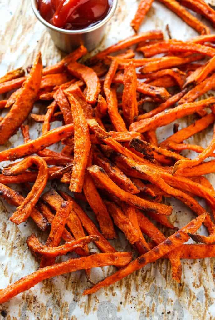 Extra Crispy Baked Sweet Potato Fries - Layers of Happiness