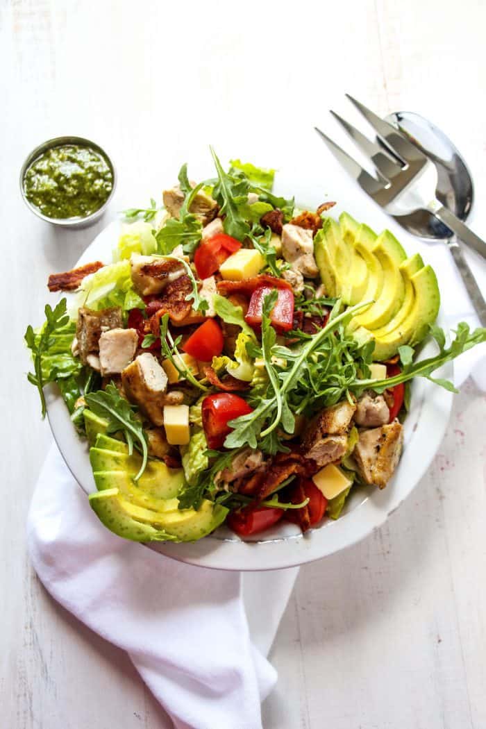 BLT Chopped salad with dressing