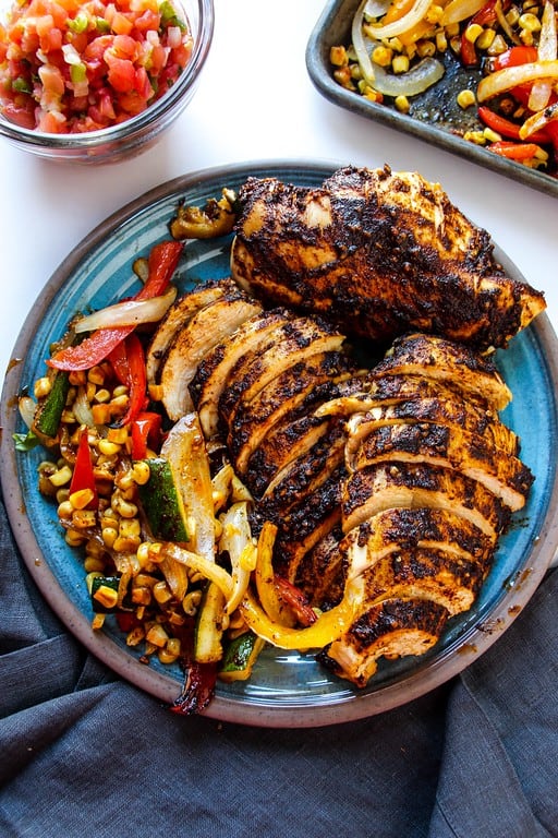 Sheet pan chicken fajitas