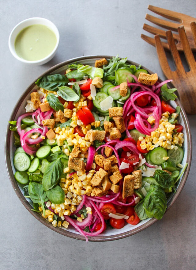 Pesto Kale Caesar Salad is a caesar salad taken to the next level.
