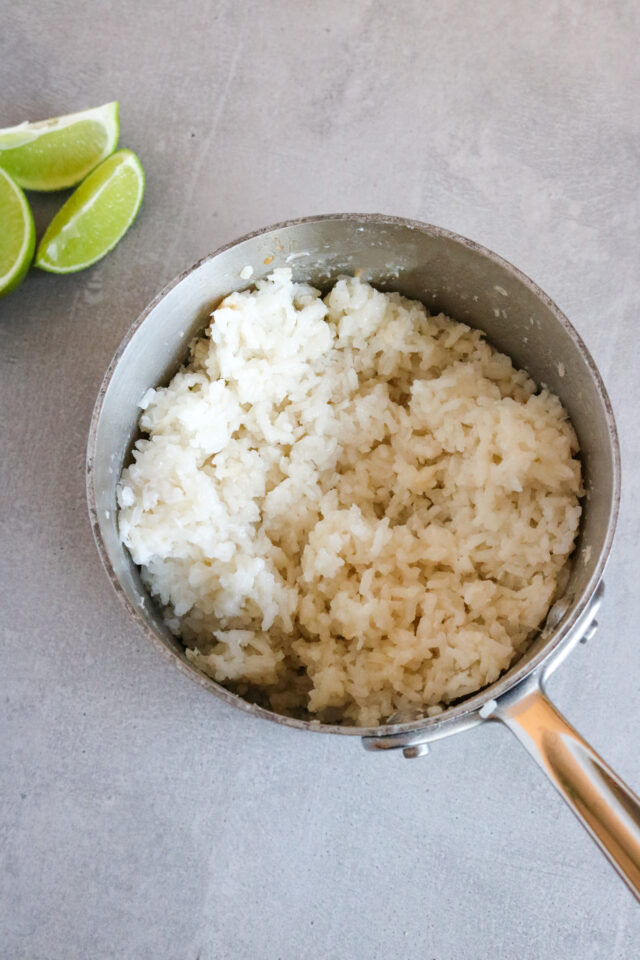 Coconut rice with lime