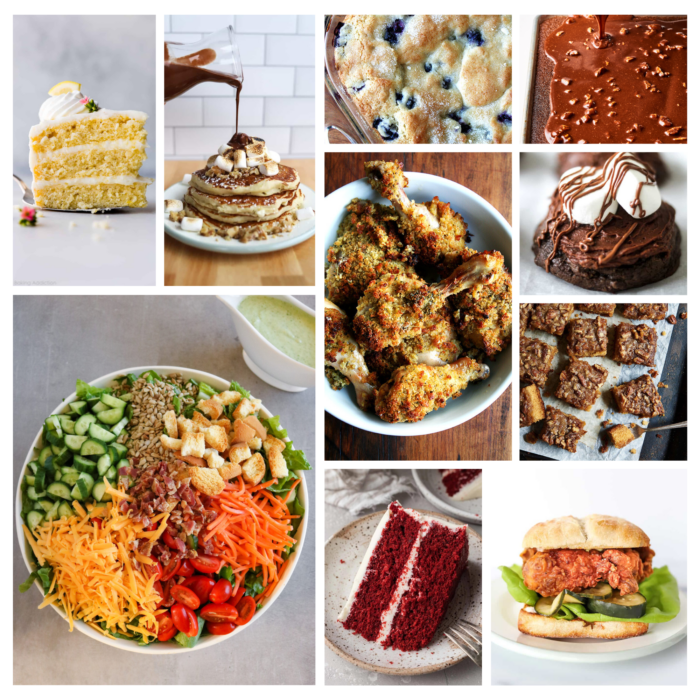 Photo collage of the recipes in this round for What to Make with Leftover Buttermilk