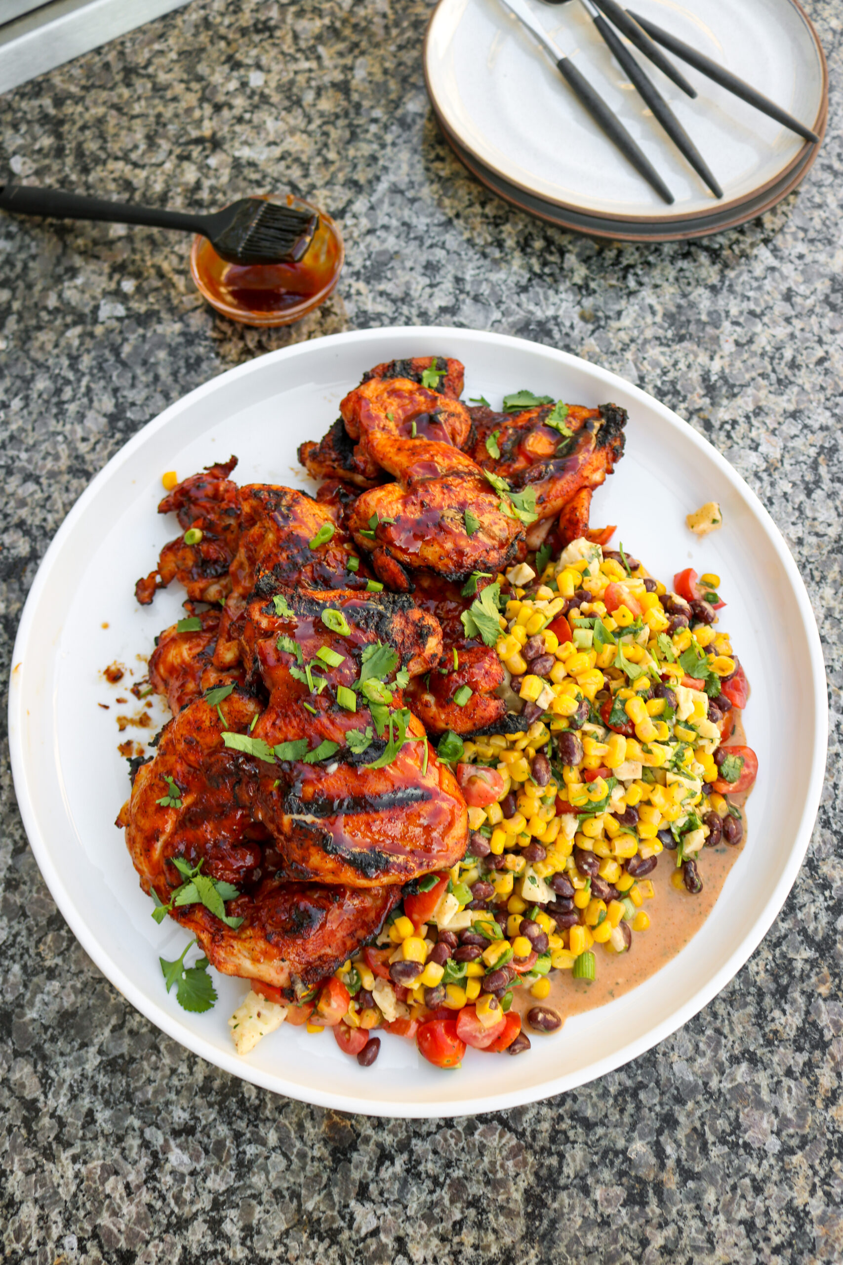 BBQ Boneless Chicken Thighs - Layers of Happiness