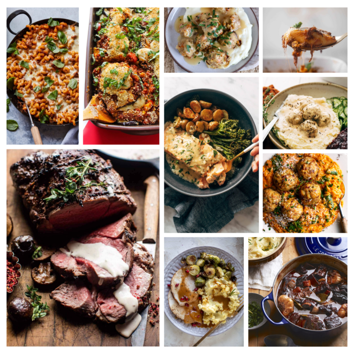 Photo collage of Christmas Main Dish Ideas