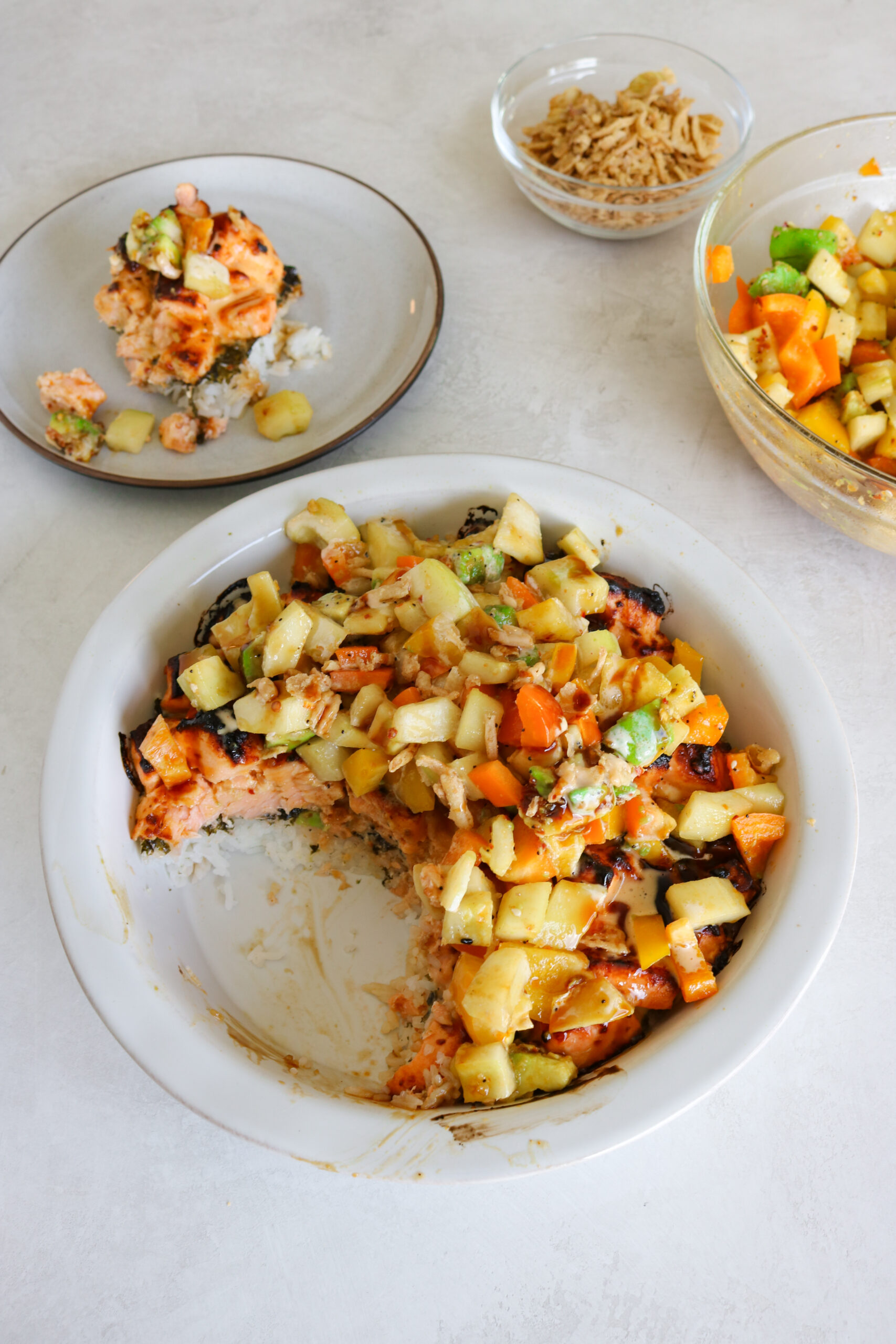 Salmon Sushi Baked - Layers of Happiness
